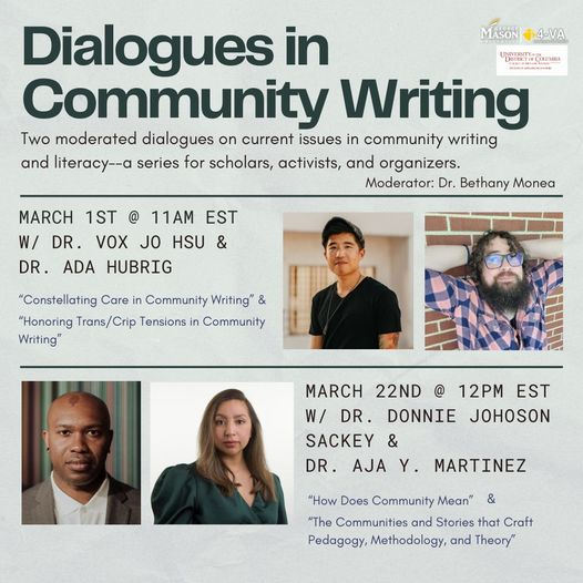 Event: Dialogues about issues in Community Writing – WPA-Announcements